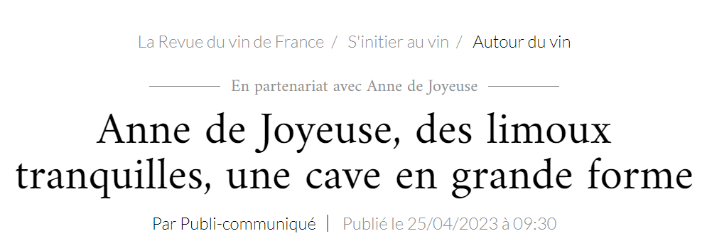 Article sur notre nouvelle gamme Rien à Cirer, La revue du vin de france, promotion